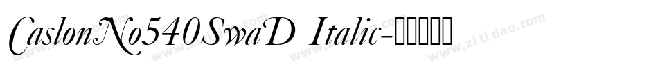 CaslonNo540SwaD Italic字体转换